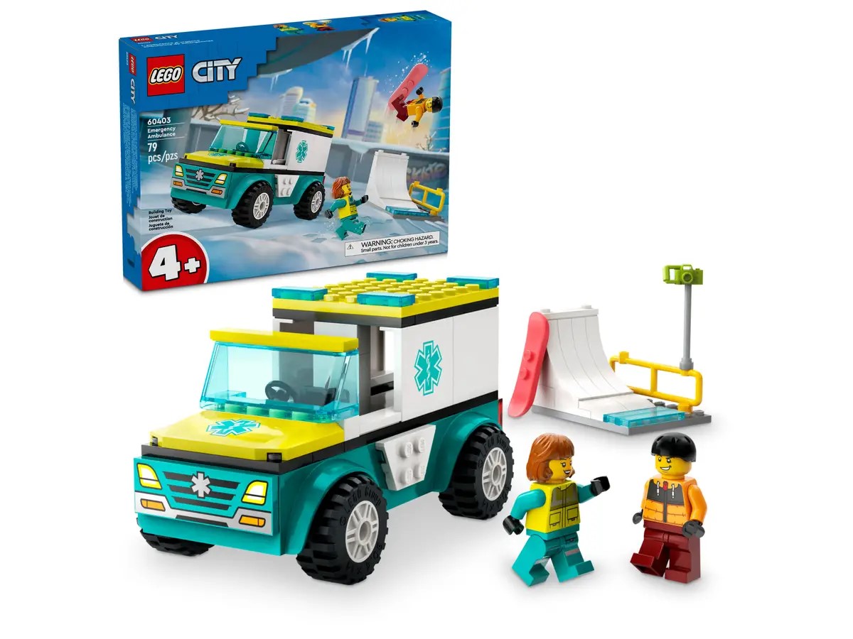 LEGO City 60403 Sanitka a snowboardista