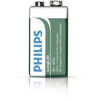 Philips baterie 9V LongLife zinkochloridová - 1ks - 6F22L1F/10
