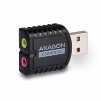 AXAGON ADA-10 - stereo audio MINI adaptér, USB 2.0 - ADA-10