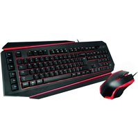 CRONO CM637 - set herní klávesnice a myši, CZ/SK, USB - černá, červená