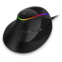 CONNECT IT GAME FOR HEALTH ergonomická vertikální myš, podsvícená, drátová, černá - CMO-2800-BK
