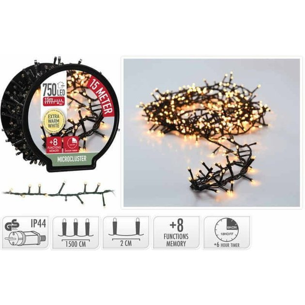 HOMESTYLING Vánoční světelný řetěz teplá bílá 750 LED  15 m.jpg