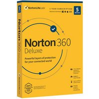 NORTON 360 Deluxe - ESD licence na předplatné - 5 zařízení, cloudové úložiště 50 GB, 1 rok
