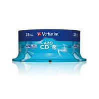 VERBATIM CD-R Spindle/Crystal/DLP/48x/700MB - 25 pack  (43352)