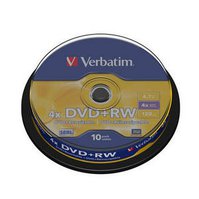VERBATIM DVD+RW Spindle4x/DLP/4.7GB - 10 pack  (43488)