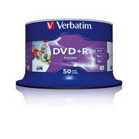 43512 - VERBATIM DVD+R Spindle/Printable/16x/4.7GB/DLP - 50 pack