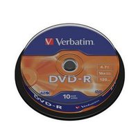 43523 - VERBATIM DVD-R Spindle/General Retail/16x/4.7GB  - 10 pack