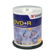 43551 - VERBATIM DVD+R Spindle/General Retail/16x/4.7GB - 100 pack