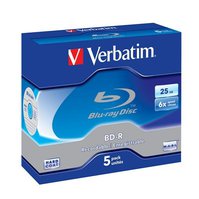 VERBATIM BD-R SL Blu-Ray/Jewel/6x/25GB - 5 pack  (43715)