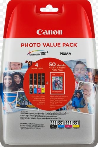 Canon XL Ink 4 High Capacity Non-OEM Ink Cartridge Set For Canon