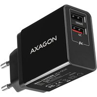 AXAGON ACU-QS24 - Quick Charge nabíječka do sítě, 2x USB-A port QC3.0/AFC/FCP/SMART + 5V/1.2A, 24W, černá