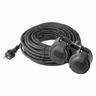 Emos P0602  Prodlužovací kabel gumový – 2 zásuvky, 15m, 3x 1,5mm2, IP44