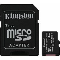 KINGSTON 64GB Micro SDHC Canvas Select Plus, A1 CL10, 100R/80W + Adapter - SDCS2/64GB