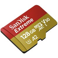 SanDisk Extreme - 128GB Micro SDXC karta, 190MB/s A2 UHS-I U3 V30 + SD adaptér - SDSQXAA-128G-GN6AA