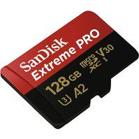 SanDisk Extreme Pro - 128GB Micro SDXC karta, 200MB/s A2 UHS-I U3 V30 + SD adaptér - SDSQXCD-128G-GN6MA