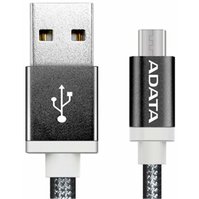 ADATA Micro USB kabel pletený 1m - černý   AMUCAL-100CMK-CBK