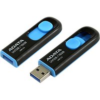 ADATA USB Flash Disk 128GB USB 3.0 Dash Drive AUV128 - černý/modrý  (AUV128-128G-RBE)