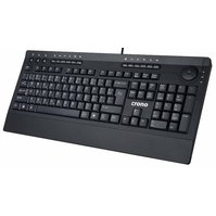 CRONO CK2111 - multimediální klávesnice, CZ/SK, USB - černá