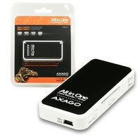 AXAGON CRE-X1 - externí mini čtečka paměťových karet 5 slot AiO - USB 2.0
