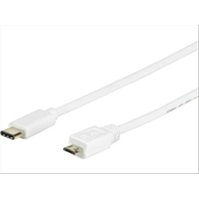 eSTUFF USB Kabel USB 3.1, USB-C (M) - USB-micro (M), 1m - white