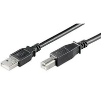 PremiumCord USB 2.0 Propojovací kabel, konektory A-B, délka 1m, černý - ku2ab1bk
