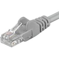 PremiumCord Patch kabel UTP5e RJ45-RJ45, 0,1m - šedý