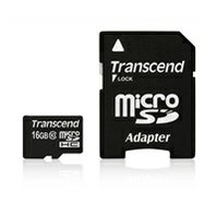 TRANSCEND 16GB microSDHC Class 10 včetně adaptéru - TS16GUSDHC10