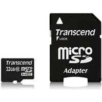Transcend 32GB microSDHC Class 10 včetně adaptéru - TS32GUSDHC10