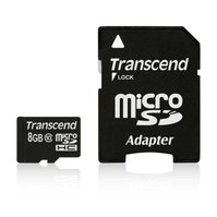 Transcend 8GB microSDHC Class 10 včetně adaptéru - TS8GUSDHC10