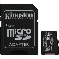KINGSTON 512GB Micro SDHC Canvas Select Plus, UHS-I, CL10, 100R/85W + Adapter - SDCS2/512GB