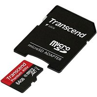 Transcend 64GB microSDXC Class 10 UHS-I (Premium), včetně adaptéru - TS64GUSDU1