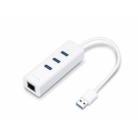 TP-Link UE330 USB 3.0 3-portový USB hub & gigabitový ethernet adaptér - UE330