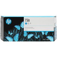 676M6A - HP inkoustová náplň No.738 pro HP DesignJet T850, T950 - azurová, originál (300ml)