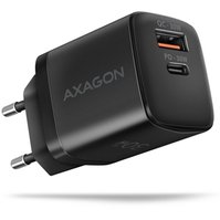 AXAGON ACU-PQ30 Sil - nabíječka do sítě, 2x port (USB-A + USB-C), PD3.0, PPS, QC4+, AFC, Apple, 30W