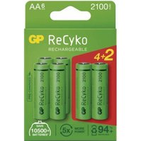 Nabíjecí baterie GP ReCyko 2100 AA (HR6), 6 ks B2121V
