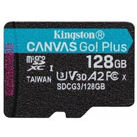 KINGSTON Canvas Go! Plus 128GB Micro SDXC Class 10, UHS-I, U3, V30, A2, 170R/90W + Adapter - SDCG3/128GB