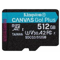 KINGSTON Canvas Go! Plus 512GB Micro SDXC Class 10, UHS-I, U3, V30, A2, 170R/90W + Adapter - SDCG3/512GB