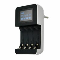 Solight DN25  nabíječka s LCD displejem, AC 230V, 450mA, 4 kanály, AA/AAA, řízená mikroprocesorem