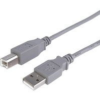 PremiumCord ku2ab05 - USB 2.0 propojovací kabel, konektory A-B, 0,5m, šedý